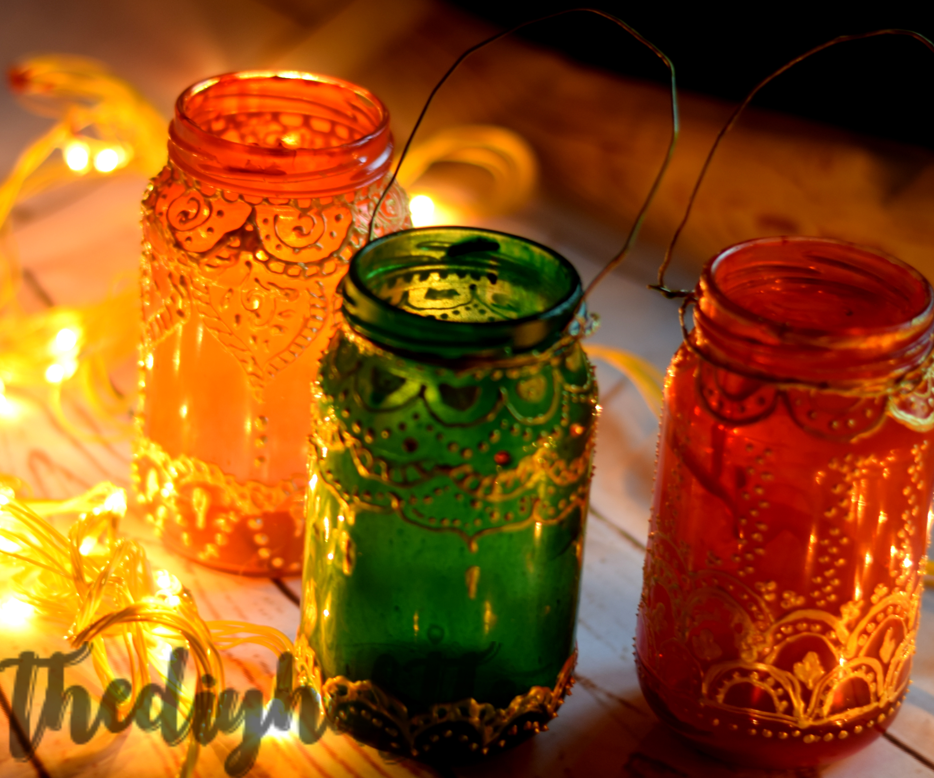 DIY Mason jar Morrocan Lamps