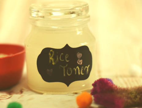 korean skincare routine at home rice toner 
