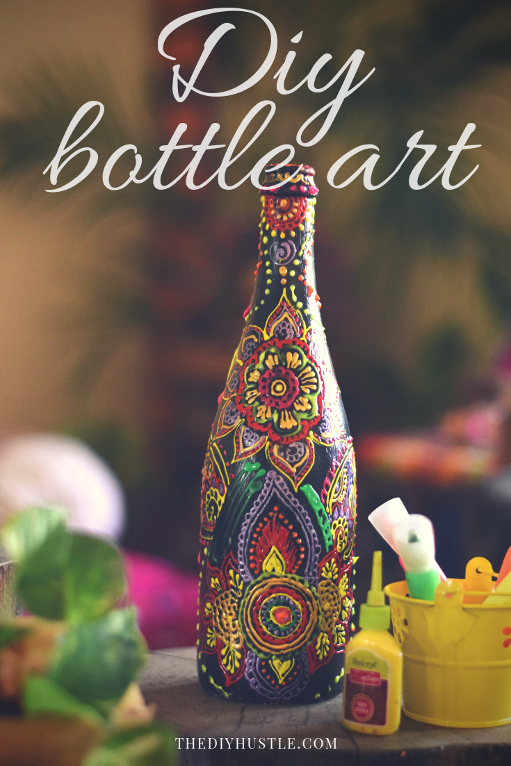 wine bottle art decoration