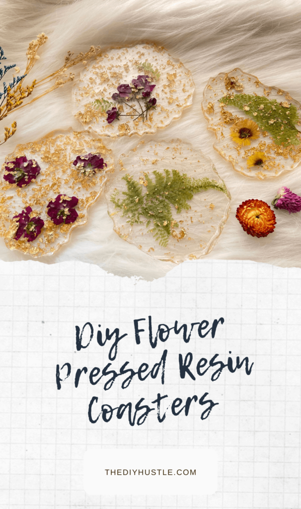 resin pressed flower coasters