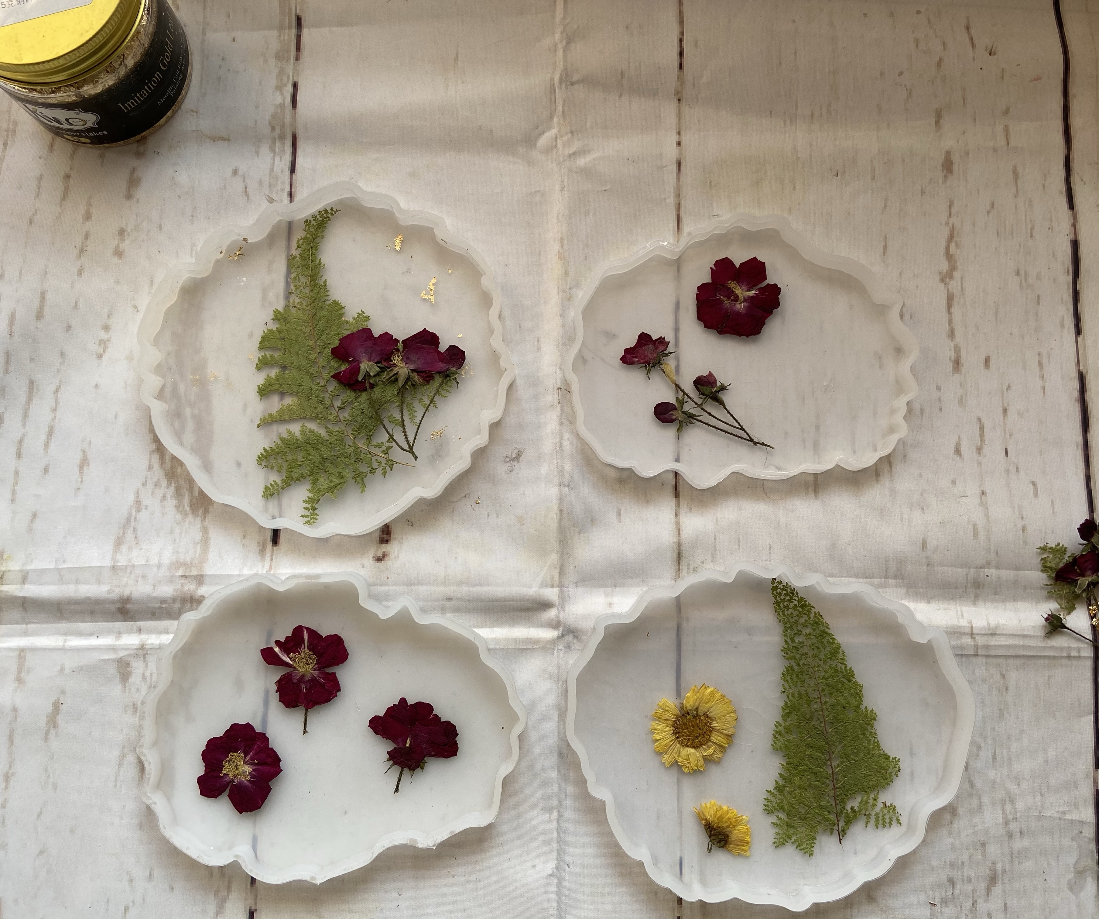 Flower Pressed Resin Coasters 