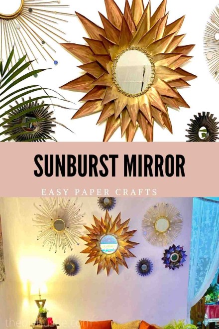 Paper sunburst mirror 