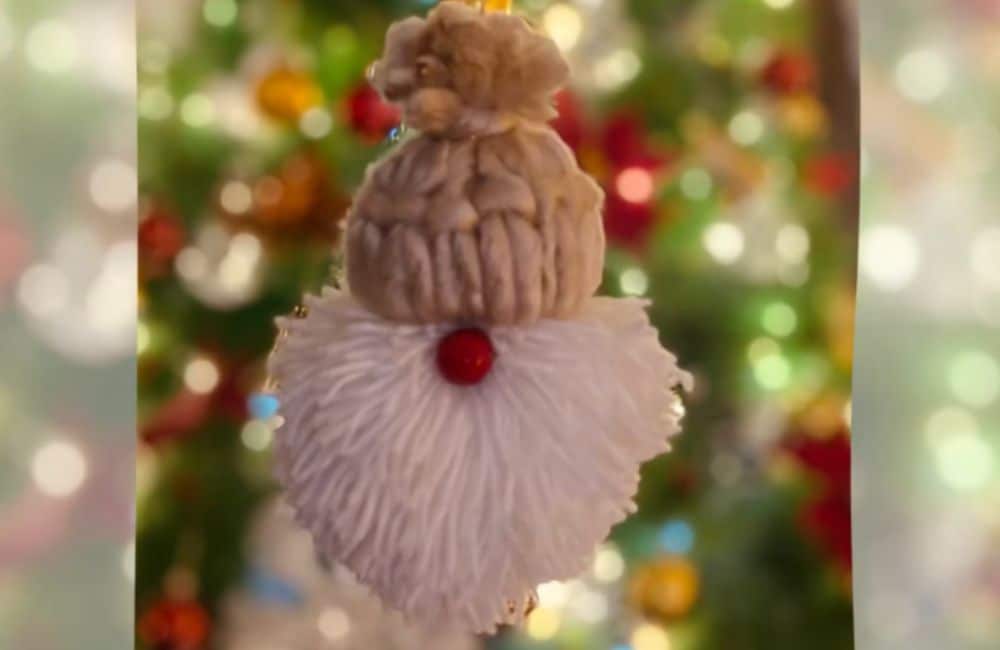 yarn gnome ornament